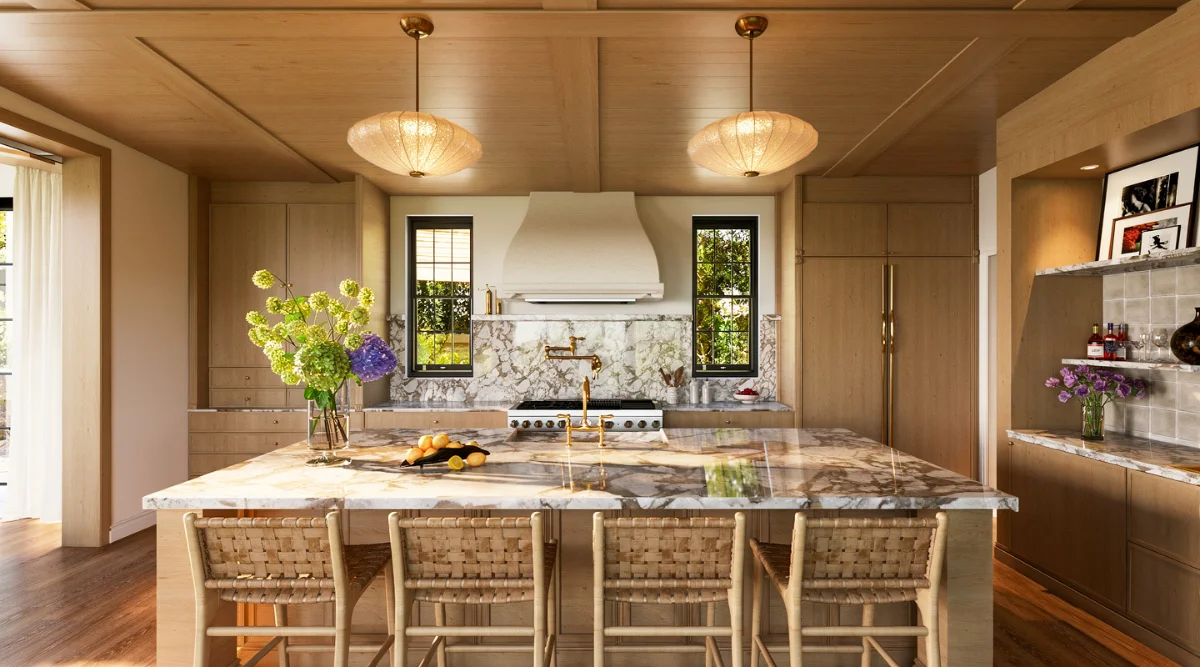 Interior rendering from a virtual design concept by Jillian Duccini Interiors